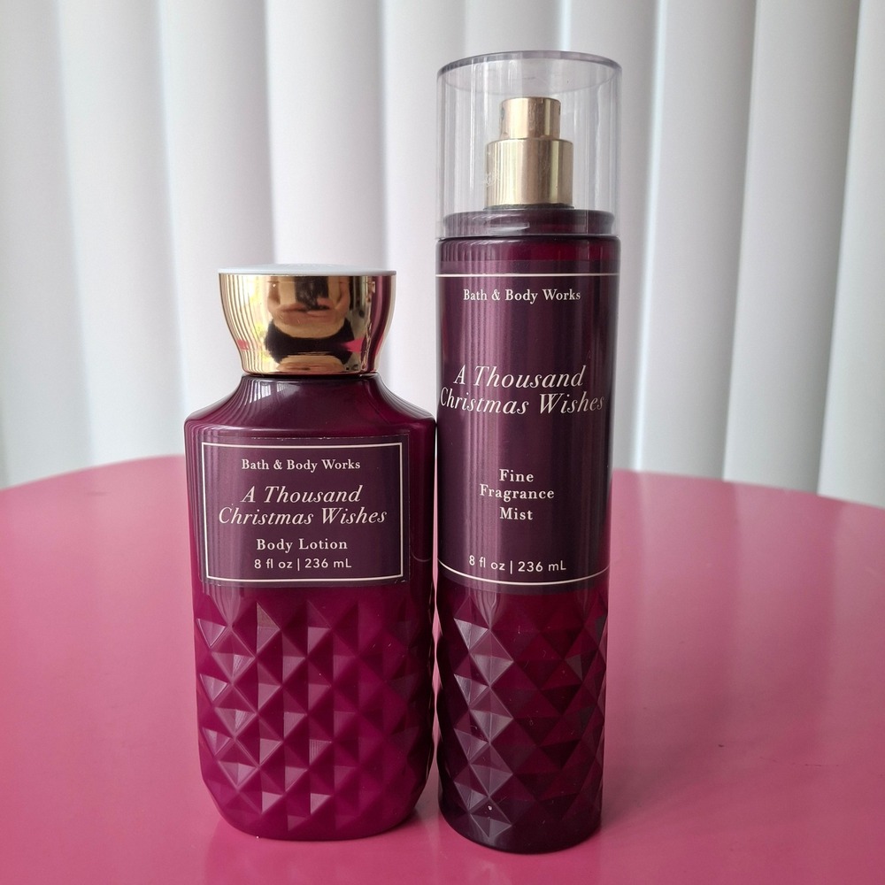 Bath &‎ Body Works A THOUSAND CHRISTMAS WISHES Mist & Lotion Set of 2